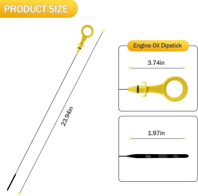 VerRich Car Engine Oil Dipstick Replacement OEM#06H-115-611E Fit for Audi A4 A5 2009-2017 Quattro 2011-2015 Q5 2012-16 Q3 |with 2.0T Car Engine Oil Fluid Dipstick Replacement 06J115611F - Image 2